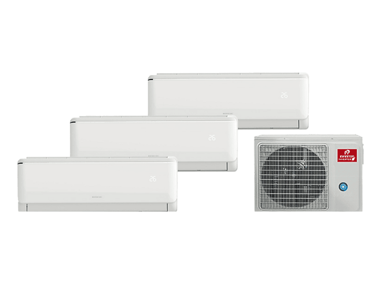 Aire acondicionado Split 3 x 1 - Infiniton MULTI-3330, 2250 fg/h + 2250 + 2250 fg/h, WiFi, Inverter, Bomba de calor