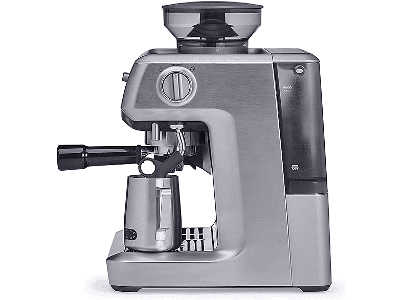 Cafetera express - Sage SES875BSS2EEU1A Barista, 15 bar, 1850 W, 2 tazas, Sistema ThermoJet, Inox