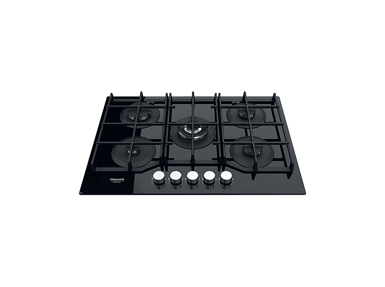 Placa de gas - Hotpoint 869991589940, 5 zone(s) zonas, Natural Gas (NG), 730 mm, Negro