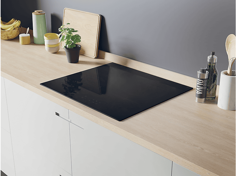 Placa de inducción - Candy 33803419, 4 zone(s) zonas, 59 cm, Negro