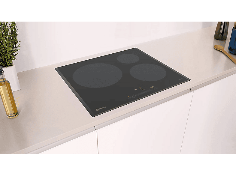 Placa de inducción - Balay 3EB965LH, 3 zonas zonas, 592 mm, Negro