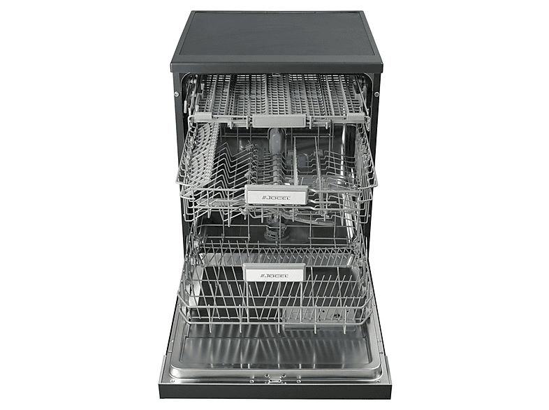 Lavavajillas libre instalación 60 cm - Jocel JLLI023018, 15 servicios, 6 programas, 60 cm, negro
