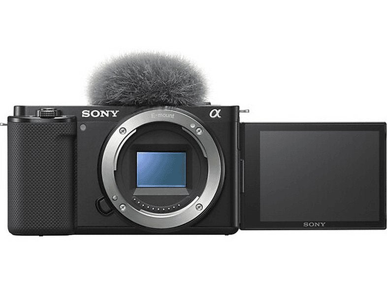 Cámara EVIL - Sony ZV-E10, 24.2 MP, APS-C, Vídeo 4K, 11 fps, Pantalla giratoria, Sólo Cuerpo, Negro