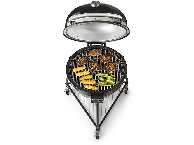 Barbacoa de carbón - Weber Summit Kamado E6, Negro