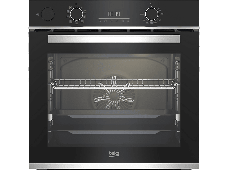 Horno a vapor - Beko BBIS13300XMSE, Multifunción, Catalítico, 72 l, 59.4 cm, Tecnología Aeroperfect, Función vapor, Negro
