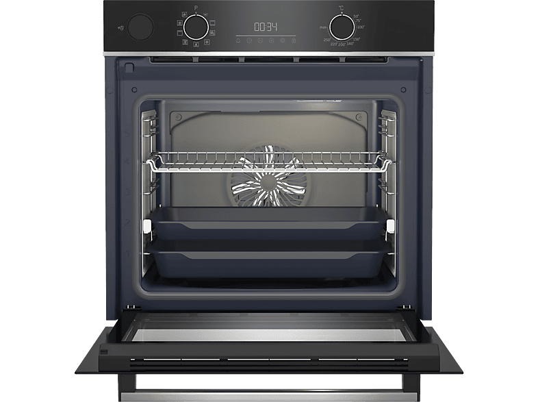 Horno a vapor - Beko BBIS13300XMSE, Multifunción, Catalítico, 72 l, 59.4 cm, Tecnología Aeroperfect, Función vapor, Negro