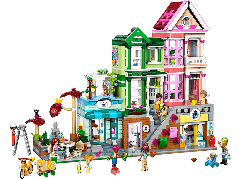 Juego de construcción - LEGO Friends Apartamentos y Tiendas: Juguetes con Mini Muñecos y Gatos para Niñas 42670, edad recomendada: 12 año(s), 1 piezas