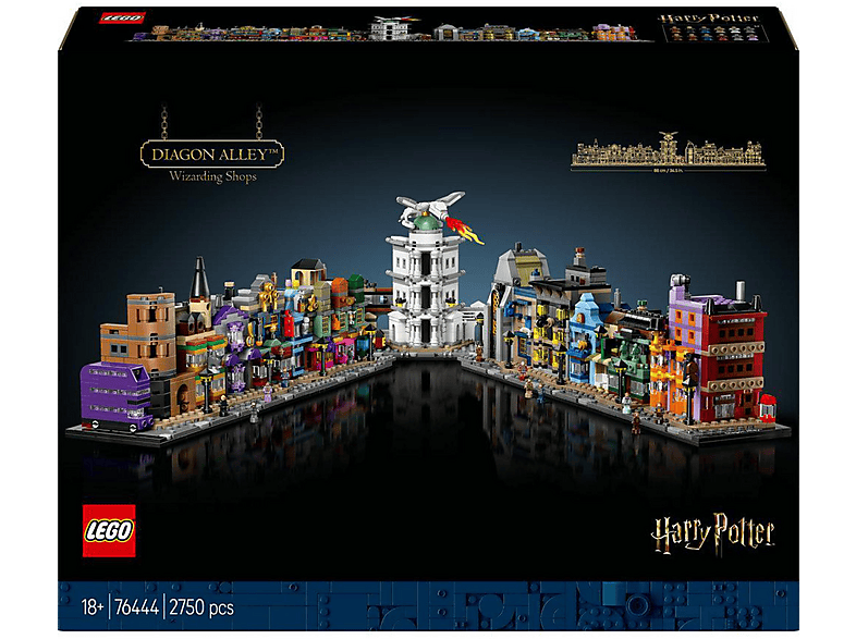 Juego de construcción - LEGO Harry Potter Callejón Diagon: Maqueta con 12 Figuras y Autobús para Adultos 76444, edad recomendada: 18 año(s)