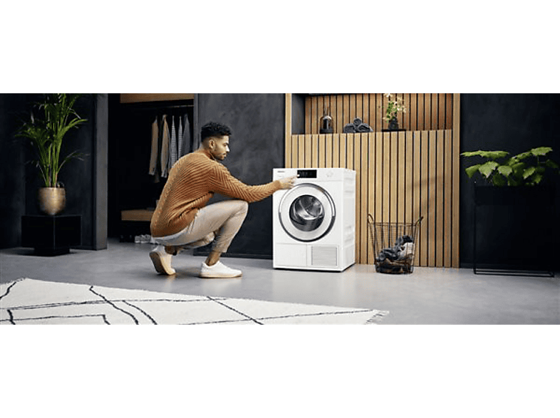 Secadora bomba de calor - Miele TWR780WP Eco&Steam, 9kg, 20 programas, Blanco