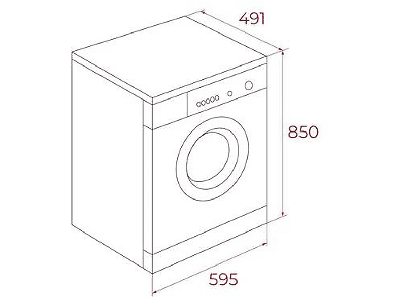 Lavadora carga frontal - Teka WMK 40840 INOX, 8 kg, 15 programas, Acero inoxidable