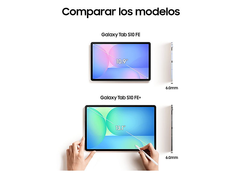 Tablet - Samsung GALAXY TAB S10 FE 10.9 WUXGA 12RAM/256GB/WIFI/SILV, Plata, 12 GB RAM, Exynos 1580, Tablet Android