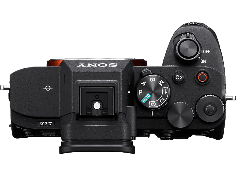 Cámara EVIL - Sony Alpha 7 IV Mark IV, BIONZ XR, Eye AF (IA), CMOS Exmor R, 33 MP, 10 bits, 4k 60p, Wi-Fi, Negro