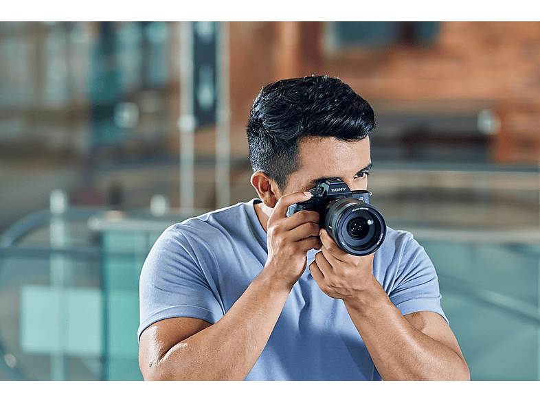 Cámara EVIL - Sony Alpha 7 IV Mark IV, BIONZ XR, Eye AF (IA), CMOS Exmor R, 33 MP, 10 bits, 4k 60p, Wi-Fi, Negro