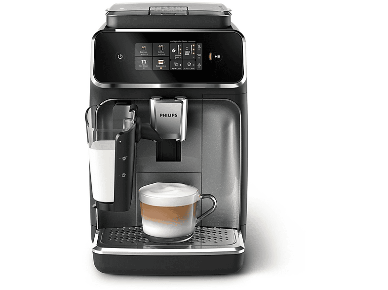 Máquina espresso - Philips EP2339/40, 15 bar, 1500,0 W, 0,26 l, 2 tazas, Negro, Acero inoxidable