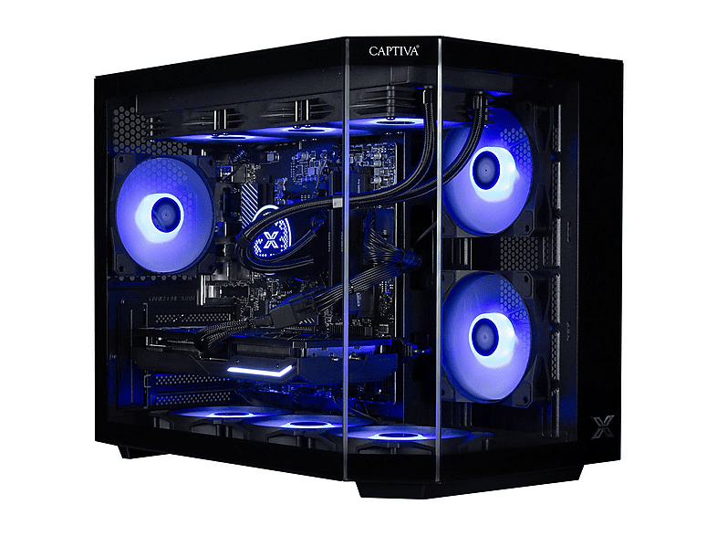 PC Gaming - Captiva PC Highend Gaming I89-799 (i7-14700F/RTX5070 Ti 16GB GDDR7/SSD 2TB/32GB/WLAN/Windows 11 Home 64-bit), Intel Core i7 14700F, Negro