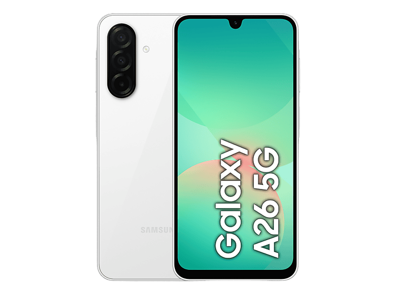 Smartphone - Samsung Galaxy A26 5G, Blanco, Móvil Android, 256 GB, 8 GB RAM, 6,7 " Super AMOLED, Gorilla Glass 7, 120 Hz, Processor, 5,000 mAh