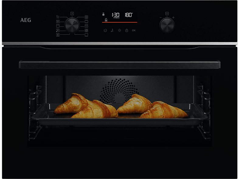 Horno a vapor - AEG TA5PK401B, Integrable, Pirolítico, 45 l, 595 mm, Negro