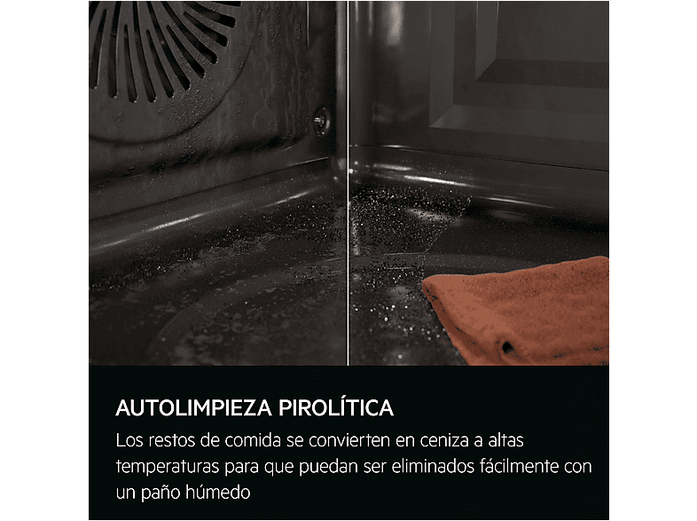 Horno a vapor - AEG TA5PK401B, Integrable, Pirolítico, 45 l, 595 mm, Negro