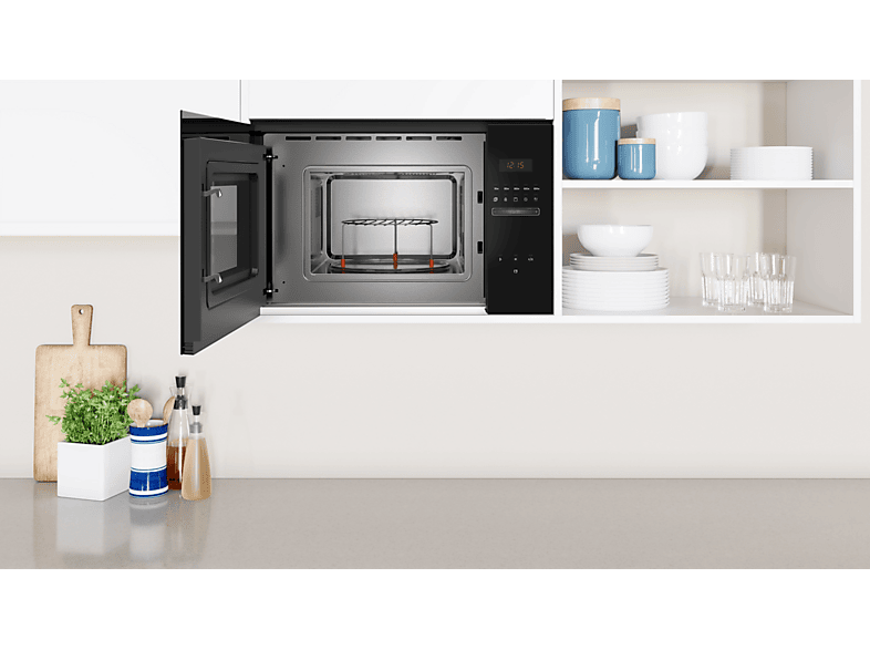 Microondas integrable - Balay 3CG5172N2, 800 W, 5 niveles, 20 l, Negro