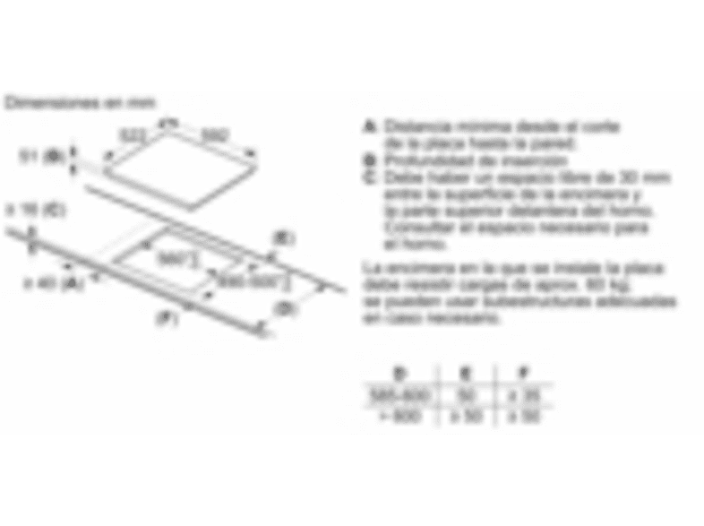Placa inducción - Bosch PID631BB5E, 3 zonas, Negro
