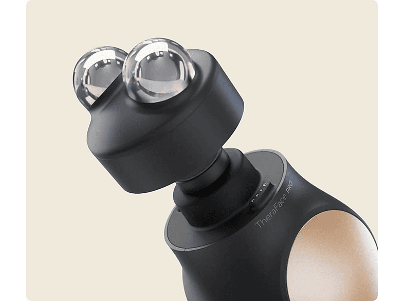 Masajeador facial - Therabody TheraFace PRO, Para Cara, Terapia de luz LED, Microcorriente, Limpieza Profunda, Negro