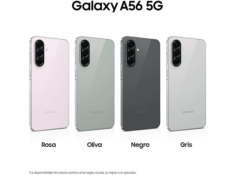 Smartphone - Samsung A56, Rosa, Móvil, 256 GB, 8 GB RAM, 6,7 ", Exynos 1580, 5000 mAh