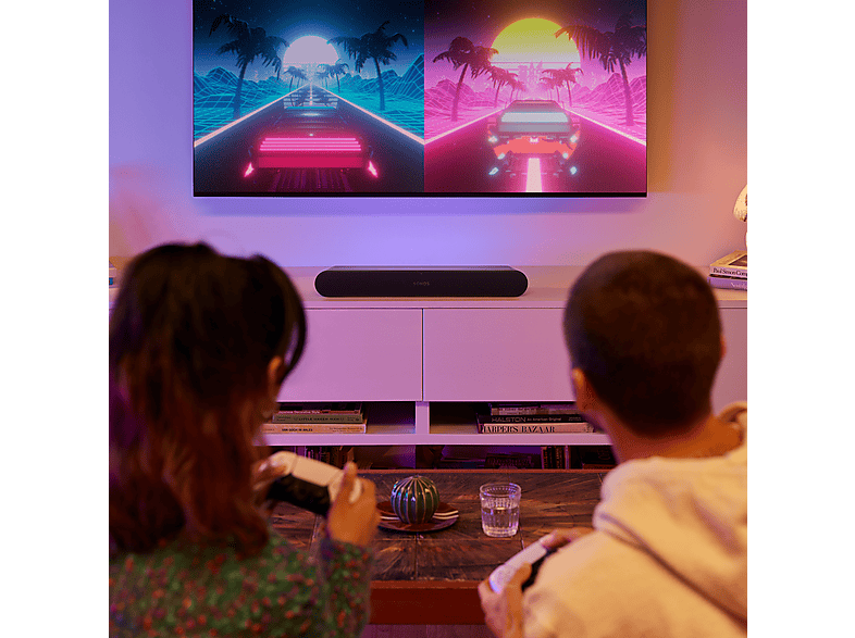 Barra de sonido - Sonos Ray, WiFi, AirPlay 2, Control táctil, Luces LED, Negro