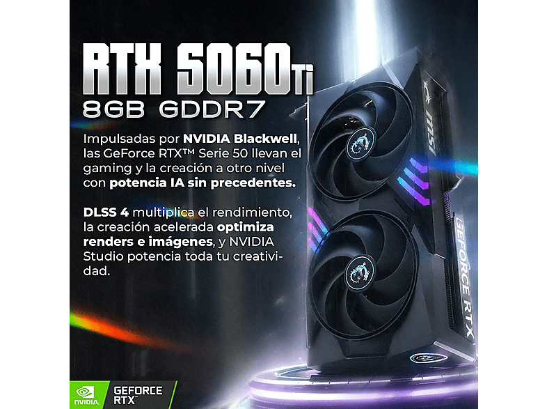 PC Gaming - PC Racing Ascent, Intel Core™ i9 12900KF, 32 GB RAM, 1 TB SSD, GeForce RTX™ 5060 Ti, Windows 11 Pro, Blanco