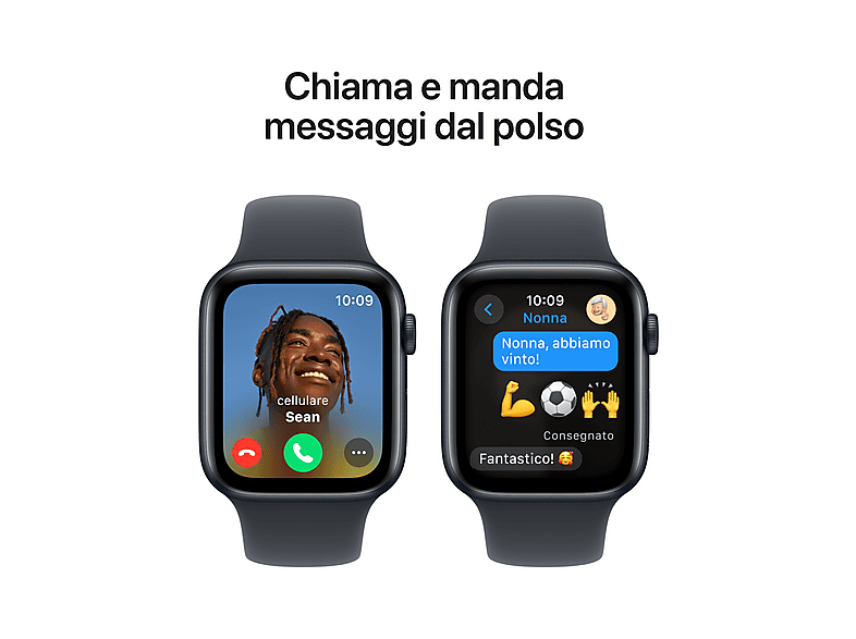 Smartwatch - Apple APPLE WATCH SE 44 MI AL MI SB ML GPS, 140 a 245 mm, Negro