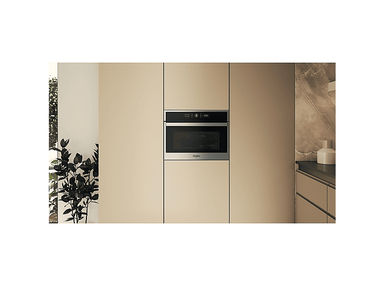 Microondas integrable - Whirlpool WMW47HMX, 3200 W, 40 l, Negro, Acero inoxidable