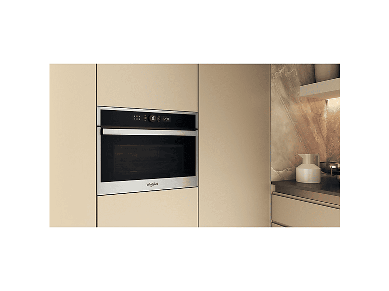 Microondas integrable - Whirlpool WMW47HMX, 3200 W, 40 l, Negro, Acero inoxidable
