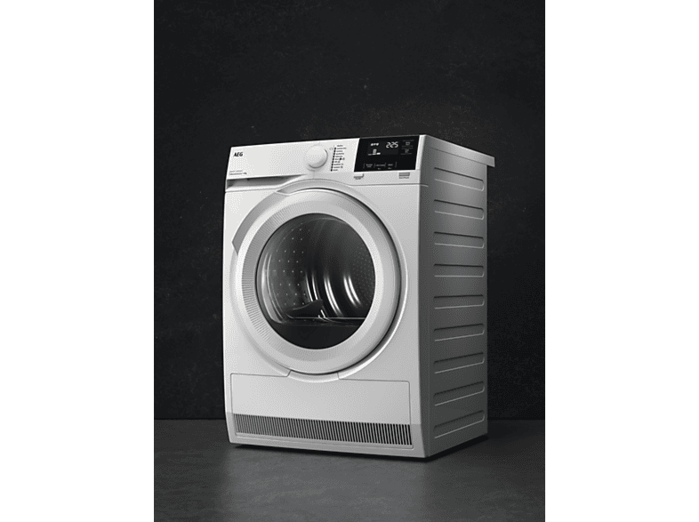 Secadora bomba de calor - AEG TR818A2OB, SensiDry, 8 kg, 10 programas, Blanco