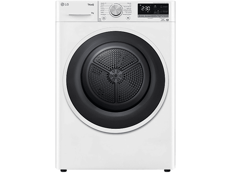Secadora bomba de calor - LG RH90V5AV6N, Eléctrico, White