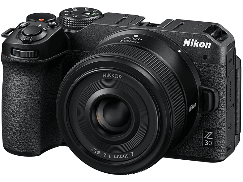 Cámara EVIL - Nikon Z 30 +16-50 f/3,5-6,3 VR, 20.9 MP, Wi-Fi, Vídeo 4K, DX, 2.95 ", Negro