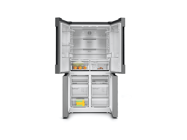 Frigorífico americano - Bosch KFN96APEA, No Frost, 183 cm, 605 l, Capacidad XXL, Cajón BigBox, Inox