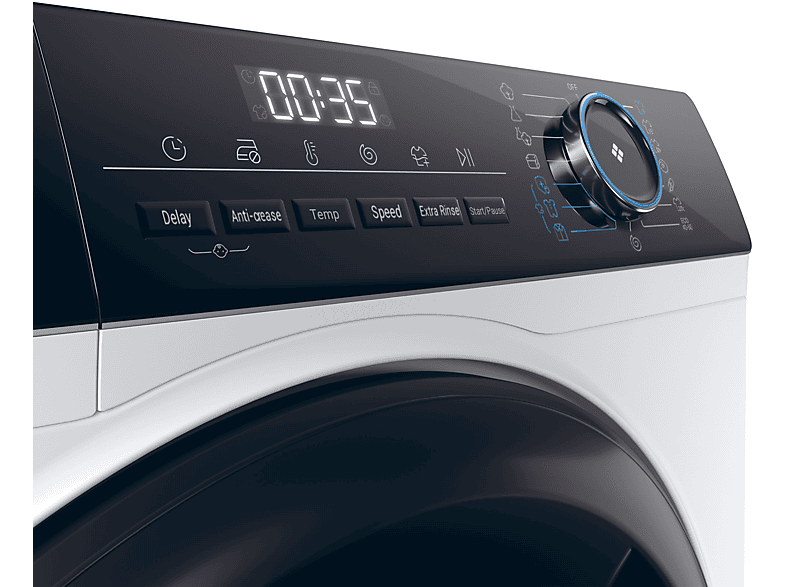 Lavadora carga frontal - Haier I-Pro Series 3 HW90-BP14939-S, 9kg, 1400rpm, Función Vapor, Motor Inverter BPM, Antibacterias, Blanco