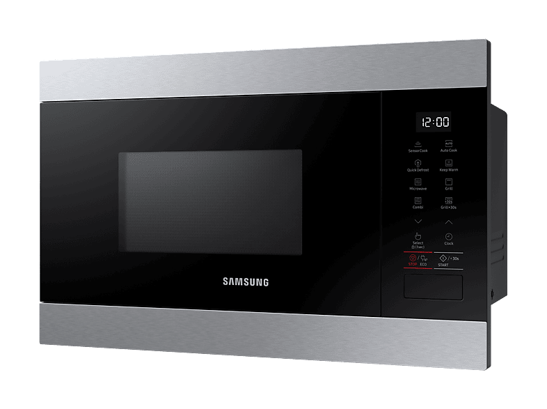Microondas integrable - Samsung MG22M8274CT/E1, 850W, 6 niveles, Grill, 22l, Inox