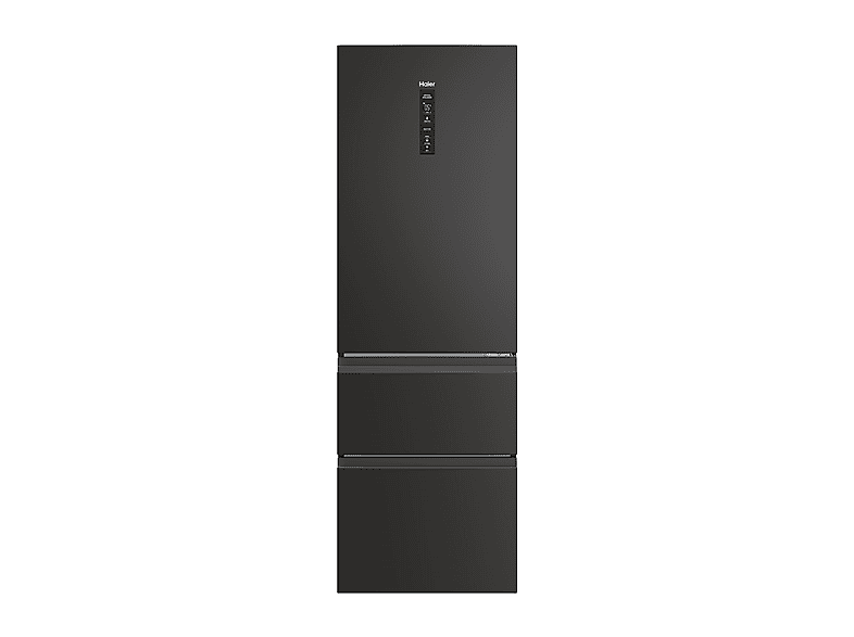 Frigorífico combi - Haier HTW5618DNPT, No Frost, Total No Frost, Altura 1850 mm, Capacidad 360 l, Negro