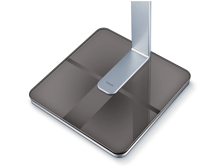 Báscula de baño - Beurer BF1000, 10 Memorias + Modo invitado, Hasta 200 kg, Apagado automático, 8 Electrodos, Gris