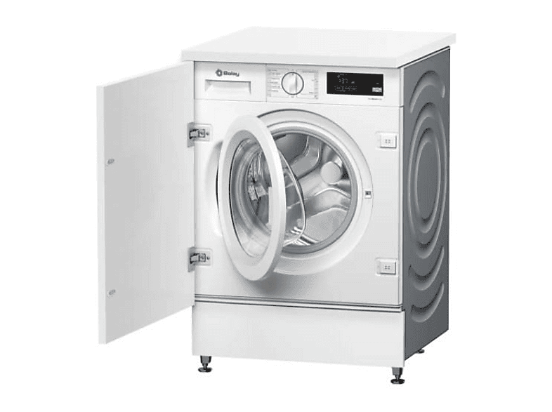 Lavadora integrable - Balay 3TI987B, 8 kg, 1400 RPM, 13 programas, Motor Extra Silencio, Pausa + carga, Blanco