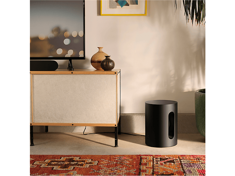 Subwoofer - Sonos Sub Mini, Dos woofers de 6", 5 GHz, Negro
