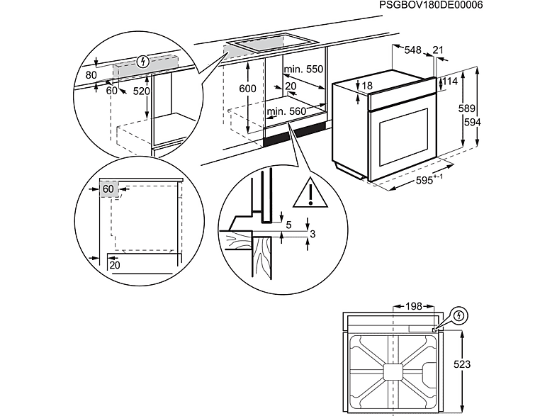 Horno - Electrolux EOF6P77X, Multifunción, Pirolítico, 72 l, Función Grill, 60 cm, Inox