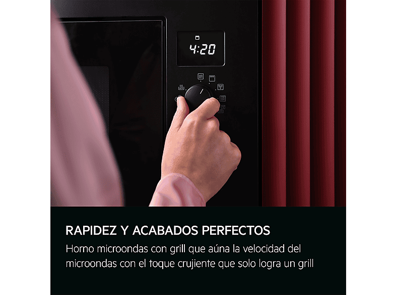 Microondas integrable - AEG OS5MG20EB, 1000 W, 5 potencia, 20 l, Negro