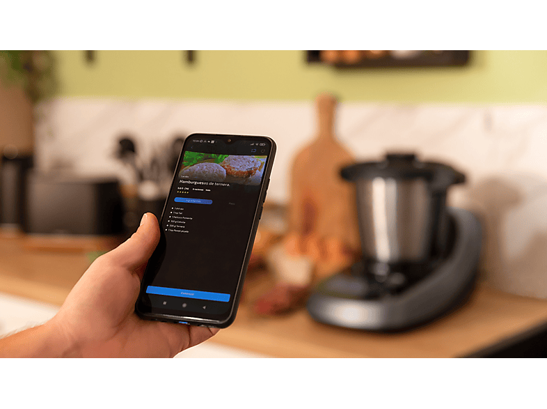 Robot de cocina - Cecotec Mambo Touch con Jarra Habana, 1600W, 3.3 l, 37 Funciones, Wi-Fi, TFT 5”, Negro