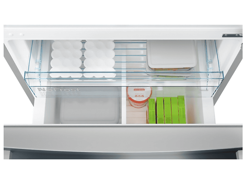 Frigorífico combi - Bosch KGB86XIEP, No Frost, 186 cm, 631 l, Capacidad XXL 86 cm de ancho, Cajón VitaFresh, Inox