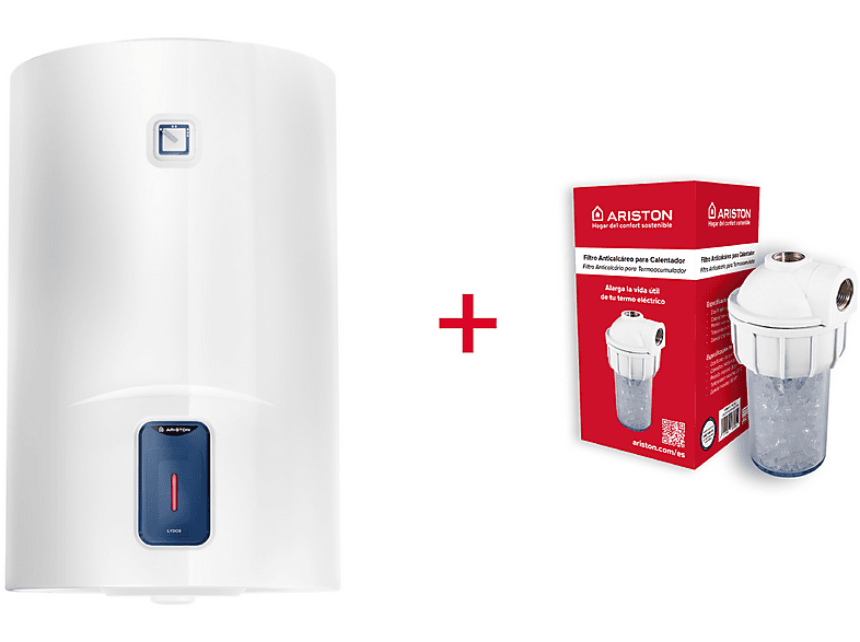 Termo Eléctrico - Ariston LYDOS R 100 V ES EU + KIT POLIF, 100 l, Blanco