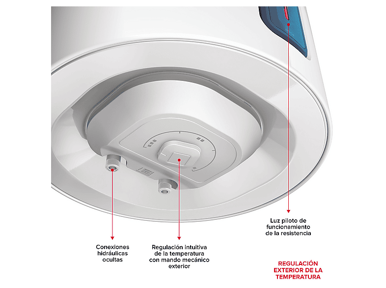 Termo Eléctrico - Ariston LYDOS R 100 V ES EU + INSTA + POLIF, 100 l, Blanco