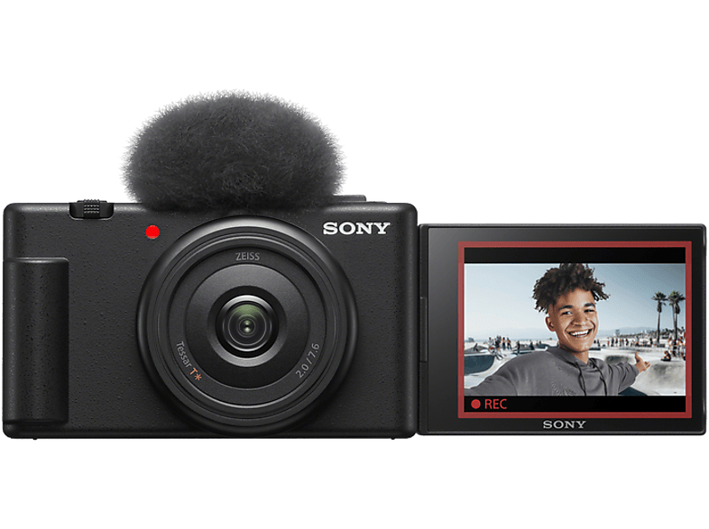 Cámara - Sony Vlog ZV-1F, Digital, Pantalla multiángulo, Vídeo 4K, Cámara lenta, Micro, Funciones Vlog, Wifi, Bluetooth, Negra