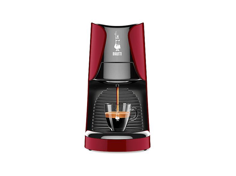 Cafetera de cápsulas - Bialetti 098150531, 15 bar, 1450 W, Rojo