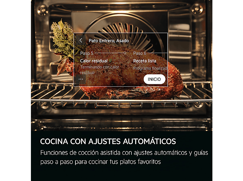 Horno pirolítico - AEG TA7PK721B, Integrable, Pirolítico, 45 l, 595 mm, Negro